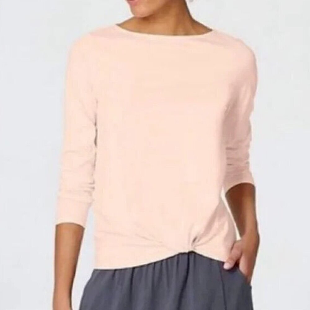 Pure Jill J. Jill Soft Knot T-Shirt Boho Ballet Barbie Pink Minimalist Boho M